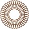 Ekena Millwork Cornelius Wood Fretwork Pierced Ceiling Medallion, Walnut, 26"OD x 9 5/8"ID x 1/4"T CMWP26X0250CRWA - alternate 5
